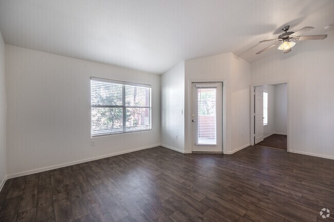 2BR, 2BA - 928SF - Living Room - PCB-Pecos Creek Blue
