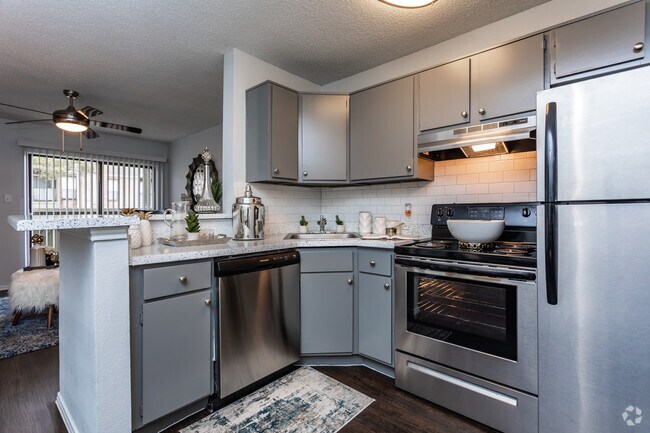 1HAB, 1BA - 577 ft² - Cocina - 5 Fifty Apartments