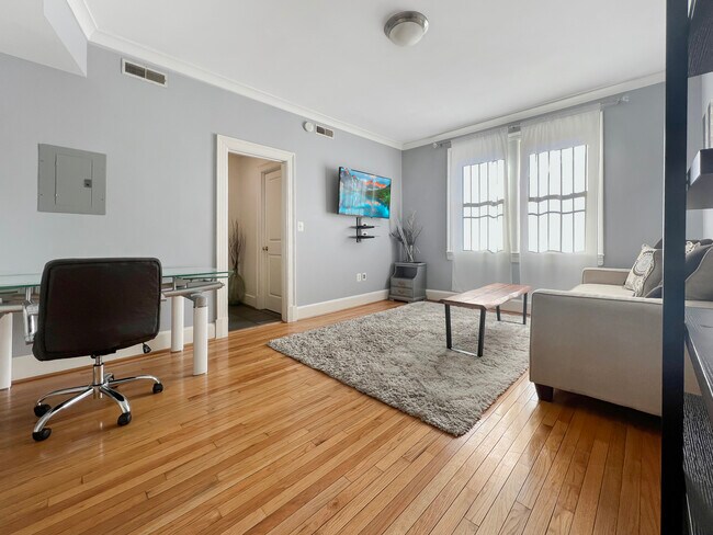 Living room with Office Desk - 3500 13th St NW