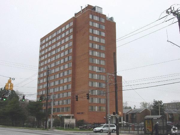 View to the southwest from Northside Drive SW - Friendship Towers