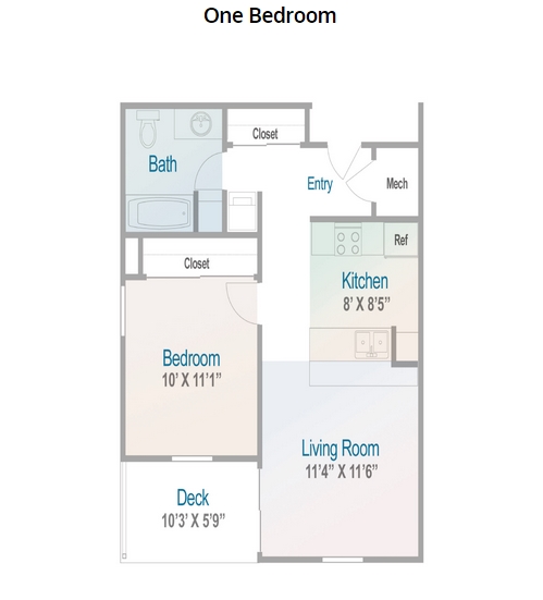 1BR/1BA - River's Edge Apartments