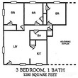 3 bdrm/1bath Duplex (w/d)