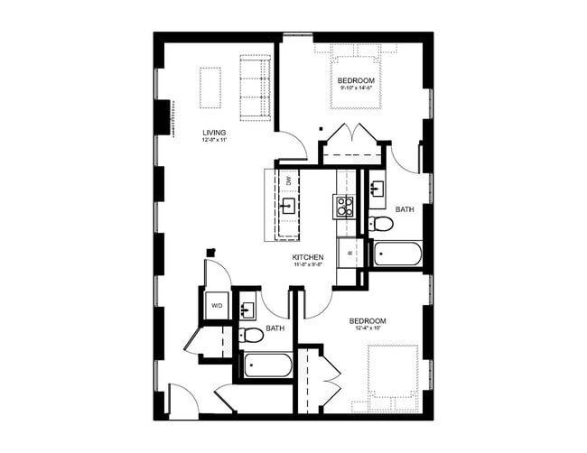 Explore this spacious urban retreat designed for modern living and convenience. - The Loop at Midtown