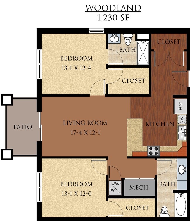Plano de planta del bosque - Sierra Pointe Apartments