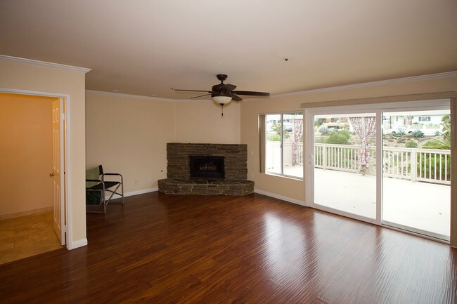 Living Room With Fireplace - 123 La Ronda