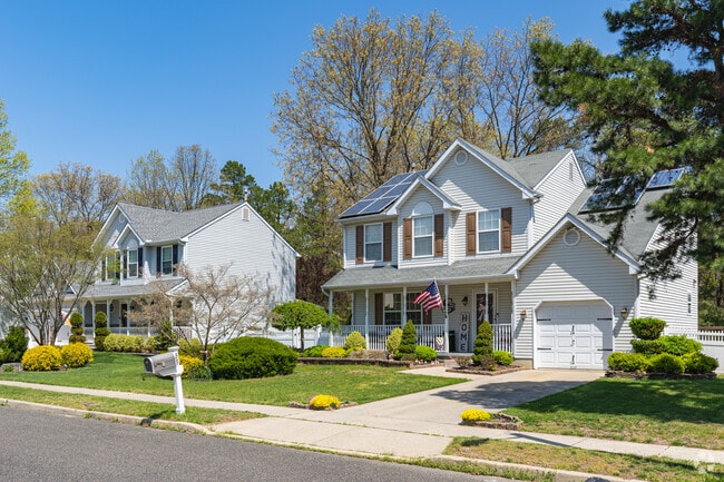 Well-manicured Colonial homes can be found on the outskirts of Pine Hill.