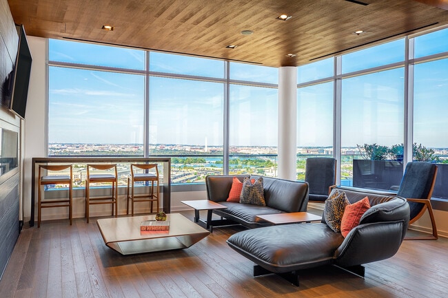 Resident Lounge with Expansive DC Skyline Views - The Point National Landing