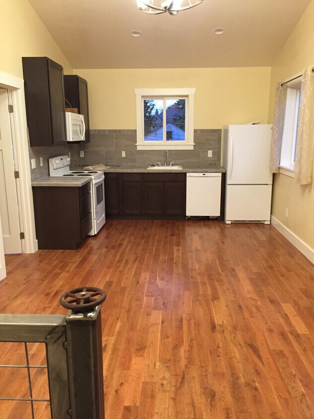 Living room/Kitchen with AC - 303 N Walnut St