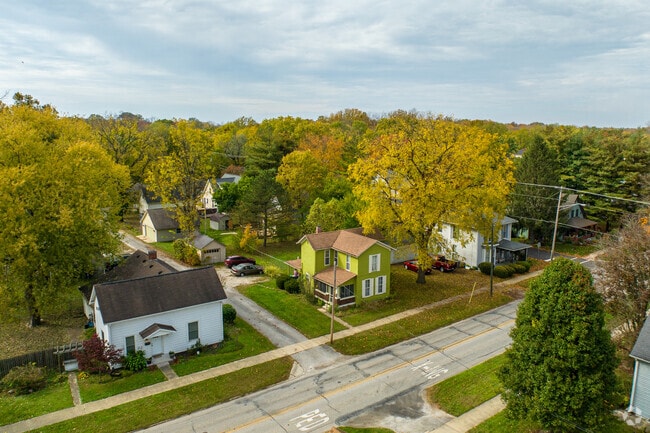 Historic houses along Old State Hwy 267 in Downtown Plainfield.