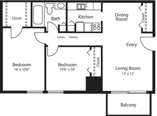 Hummingbird Pointe & The Gardens – The Gardens 2 Bedrooms