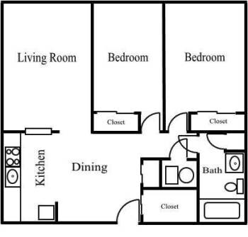Plano de planta - College Hill Apartments