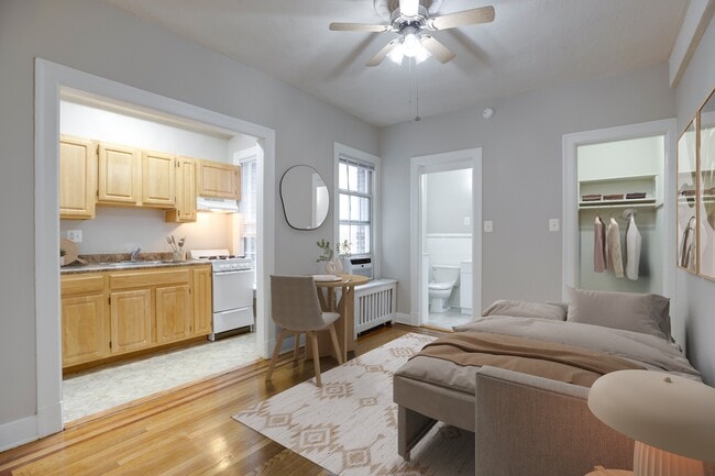 Studio (virtually staged) - Highview and Castle Manor Apartments
