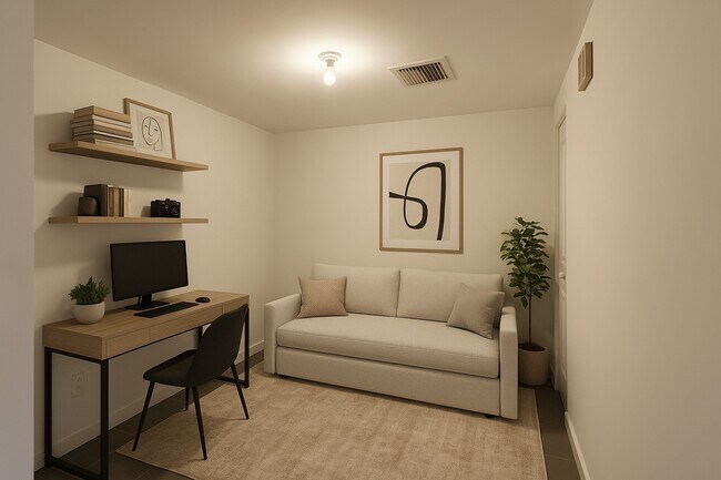 Virtual staging den - 1600 NE 1st Ave
