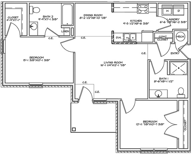 2BR/2BA - Timber Creek Estates