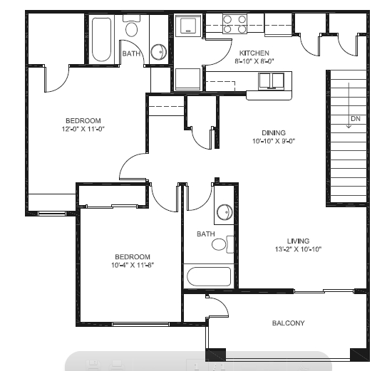 2BR/2BA - Grant Square Apartments