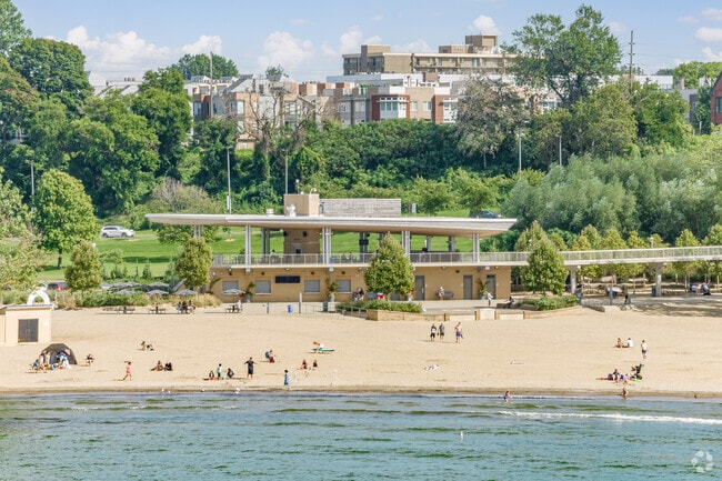 Edgewater residents often spend a summer day at the beach at Edgewater Park.