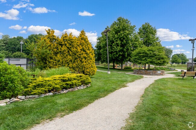 Veteran's Memorial Park offers walking paths throughout the well-landscaped park.