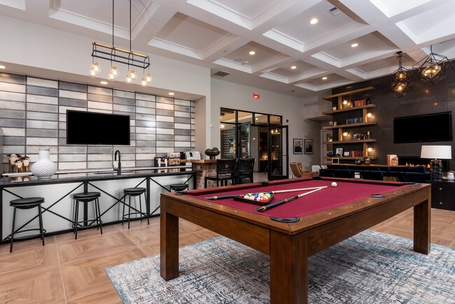 Our sports lounge is complete with a billiards table and bar seating. - Windsor Castle Hills