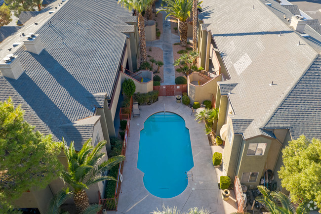 Pool Area - The Bellevue Apartments