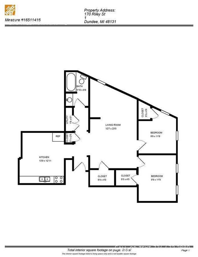 170 Riley St Unit 1, Dundee, MI 48131 Apartment for Rent in Dundee