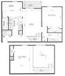 1 Bed, 1 Bath Loft - 956 sq ft