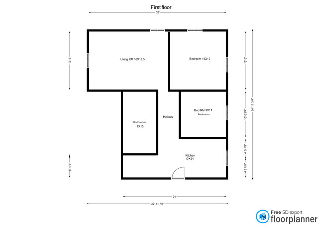 Floor Plan - 1503 2nd St