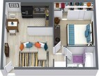 1 Bed 1 Bath Large