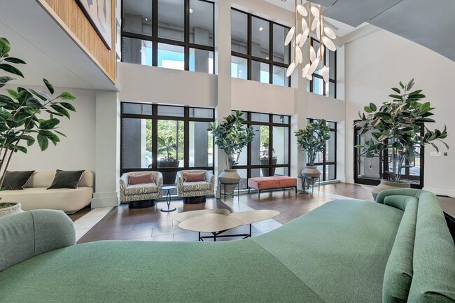 Beautiful Windows with Greenery in Lobby - Crystal City Lofts
