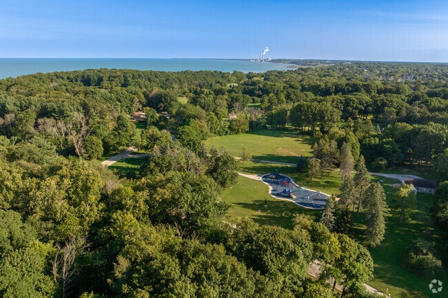 Grant Park has nearly 400 acres full of trees, trails and Lake Michigan views.