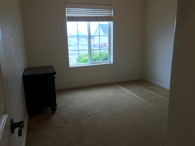 One of the bedrooms, with freshly cleaned carpets. - 175 Divot Dr