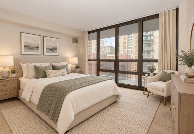 Virtually Staged Bedroom - 10 E Ontario