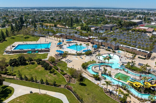 Splash water park features thrilling slides and a pirate-themed play area.