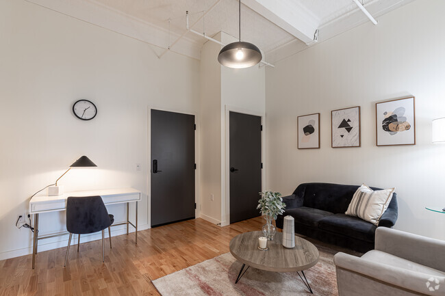 01 Line Studio Living Area - 196 Trumbull St Apts