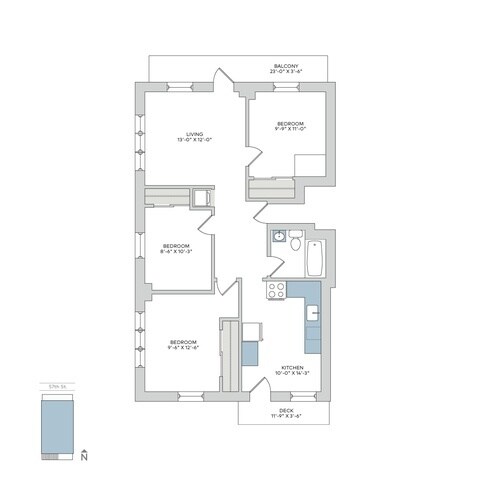 Floorplan - 1321 E. 57th St