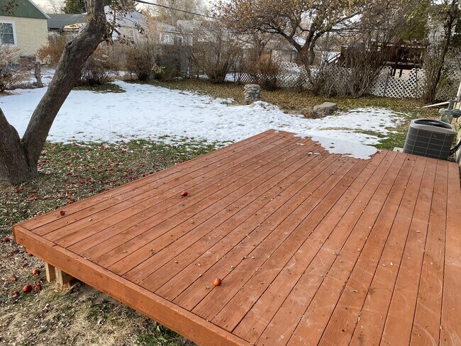 Deck in the back yard - 565 Filmore Ave