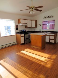 Unit 3 Kitchen with Moveable Island - 126 N Lake Ave