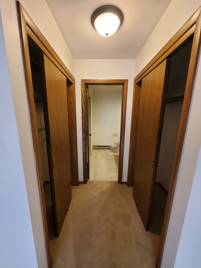 Master entry to bath with 2 closets - 617 Michigan Ave