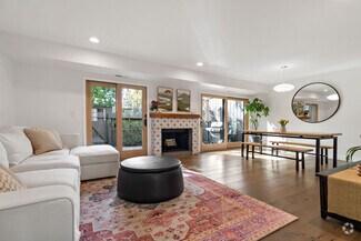 Fireplace and Patio Entrance - 435 Alberto Way