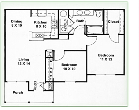 2HAB/1BA - Lake Haven