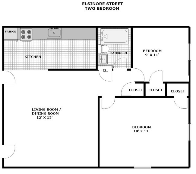 Plano de planta - Elsinore Street Apartments