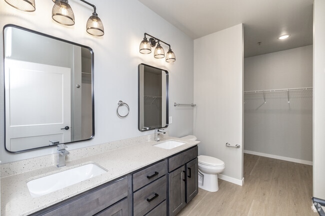 2BR, 2BA - 1,149SF - Primary Bathroom - Live at The Teddy