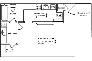 Efficiency - Abbey Road Apartments