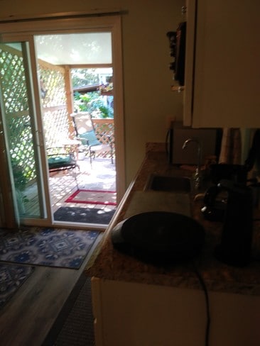 Glass sliding door to back porch and entrance - 8001 Formby St