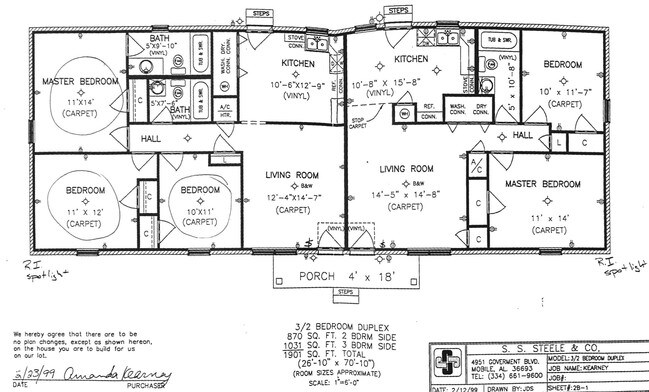 Plano de planta - Gayfer Apartments