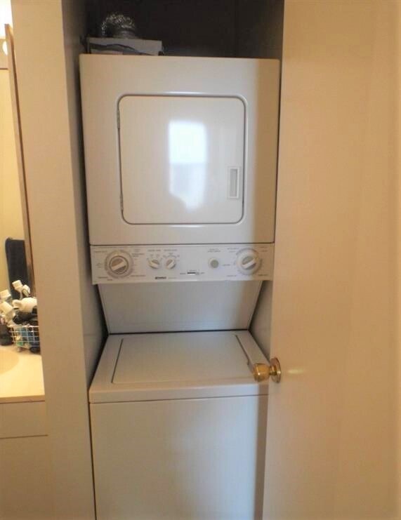 New washer & dryer being installed - 75 McKinley Ave
