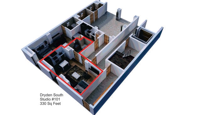 Renderizado de Studio 101 - Dryden South
