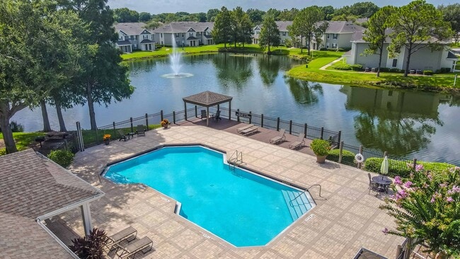 Beautiful and Tranquil Pool Area Overlooking the Pond and Fountain - Summer Cove