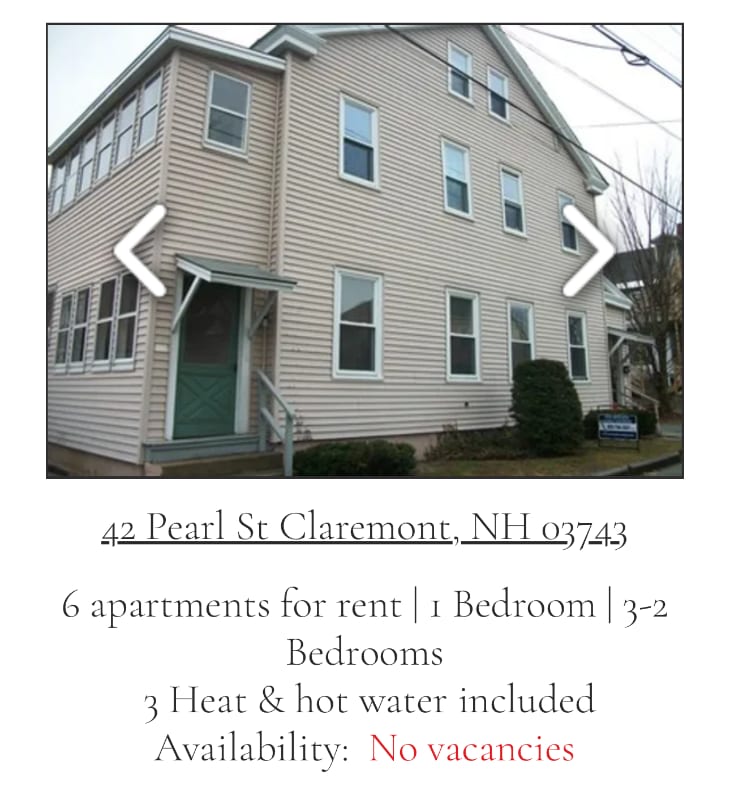 42 Pearl St Unit 6, Claremont, NH 03743 Room for Rent in Claremont, NH