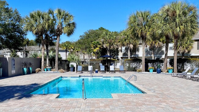 Embark on a journey to a tropical paradise at our resort-style pool. - Lanier Landing