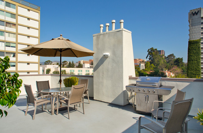 Terraza en la azotea con vistas a la ciudad - Chateau Hilgard